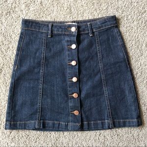Ginatricot perfect jeans Button Front denim skirt